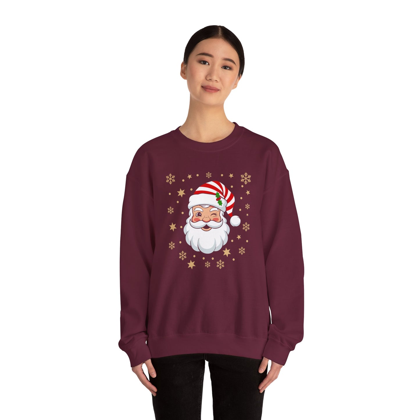 Santa Winking Crewneck Sweatshirt