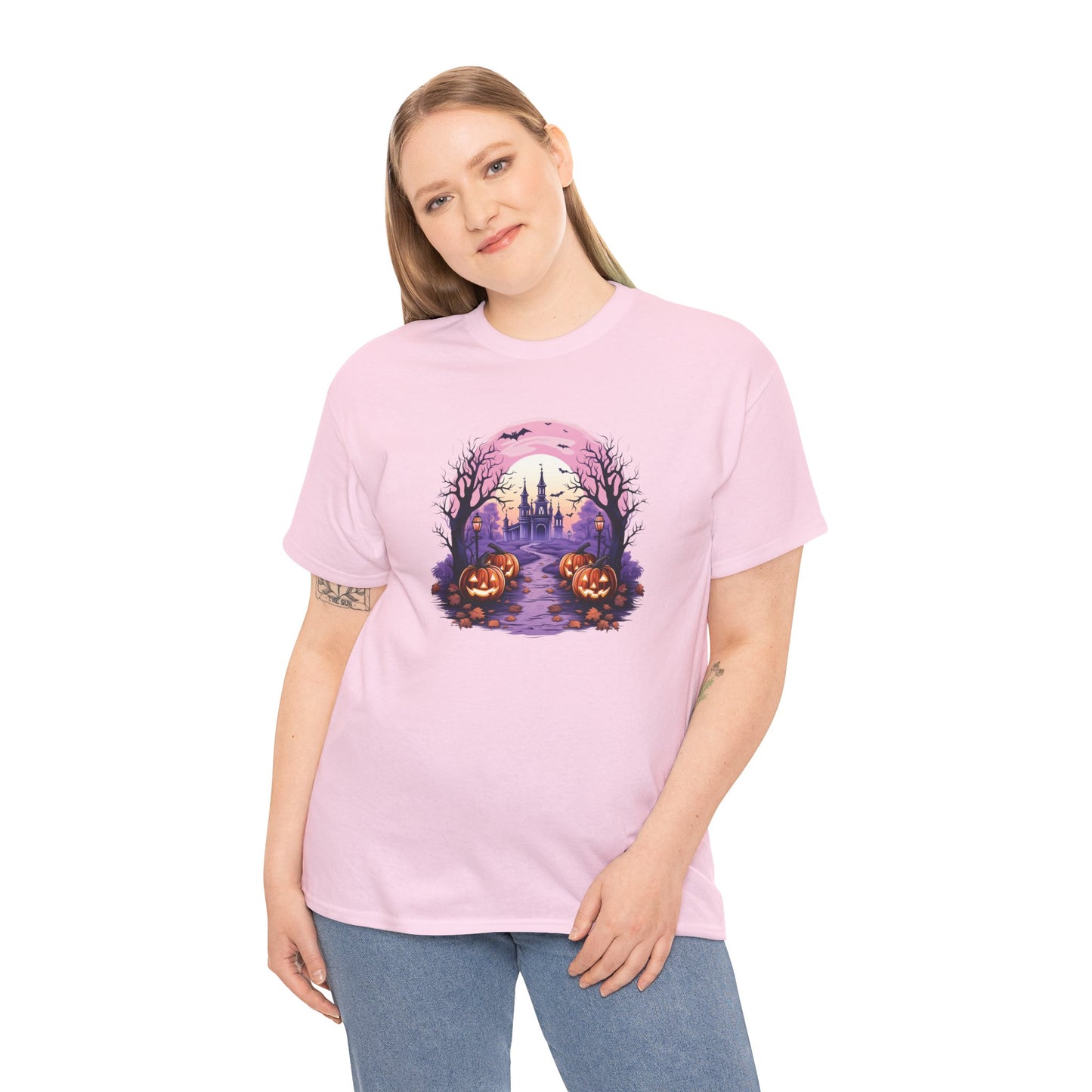 Halloween Pumpkin Castle View Tee
