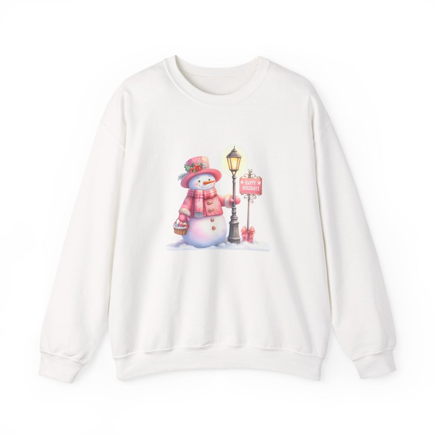 Pink Christmas Snowman Sweatshirt