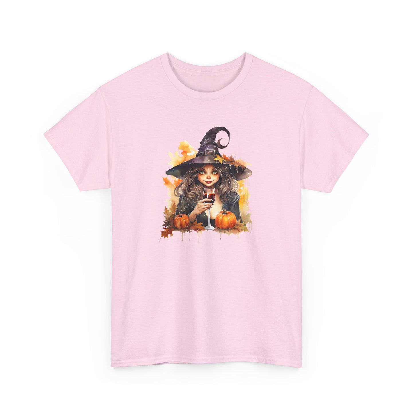 Halloween Witch with Wine Tee