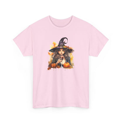 Halloween Witch with Wine Tee