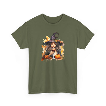 Halloween Witch with Wine Tee