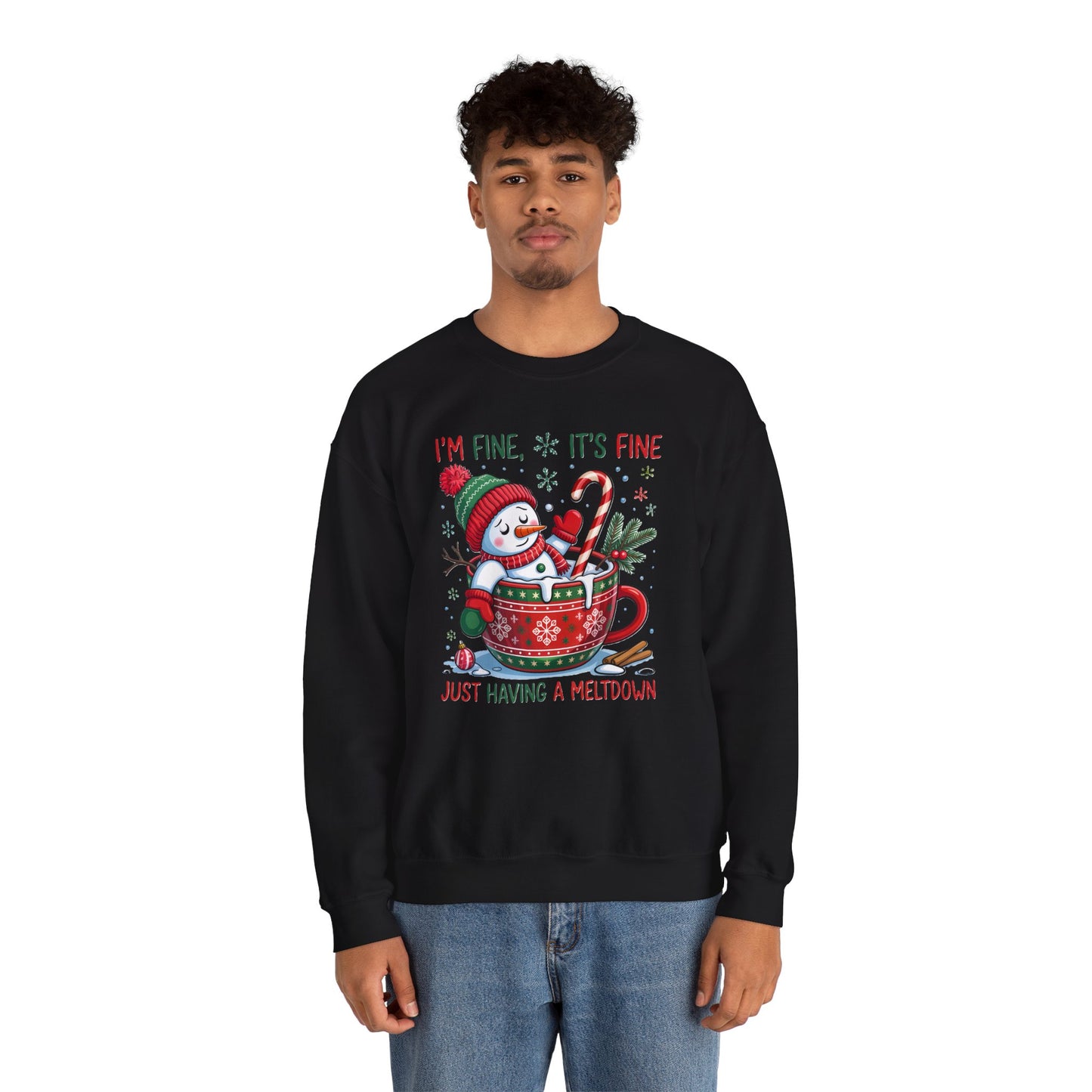 Christmas Snowman Meltdown Sweatshirt