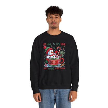 Christmas Snowman Meltdown Sweatshirt