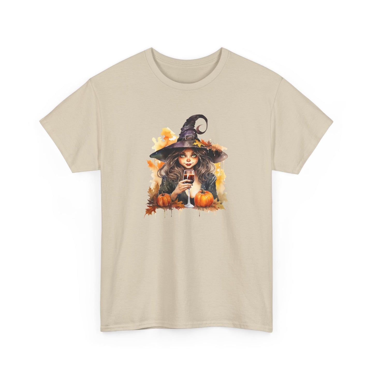 Halloween Witch with Wine Tee