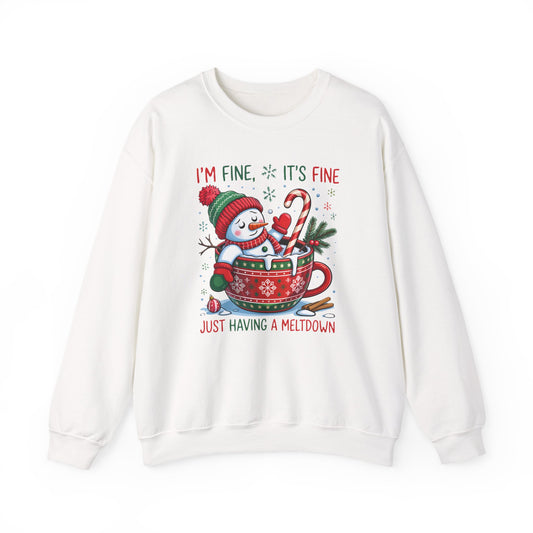Christmas Snowman Meltdown Sweatshirt