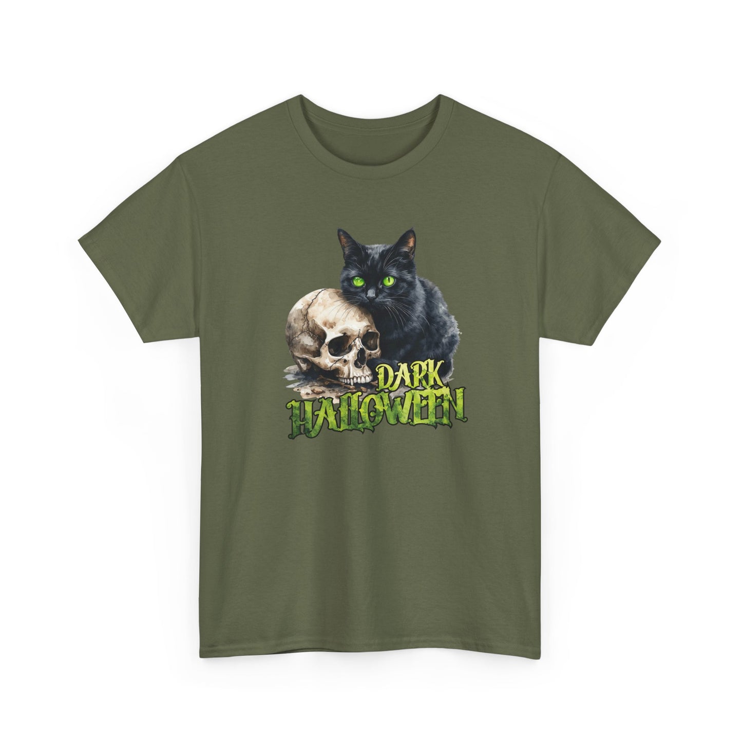 Halloween Cat & Skull T-Shirt