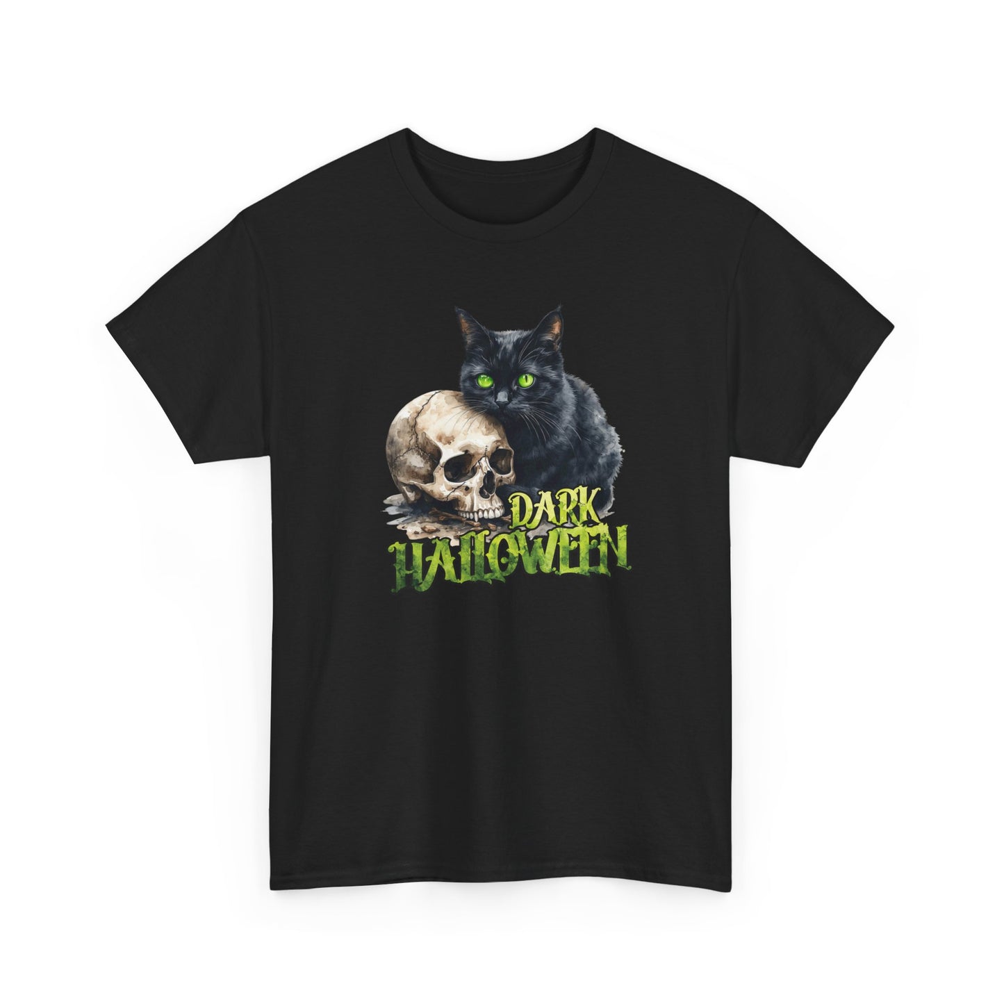 Halloween Cat & Skull T-Shirt