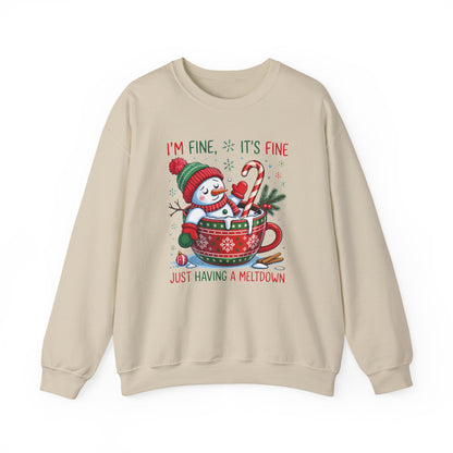 Christmas Snowman Meltdown Sweatshirt