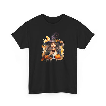 Halloween Witch with Wine Tee