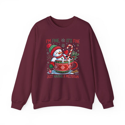 Christmas Snowman Meltdown Sweatshirt