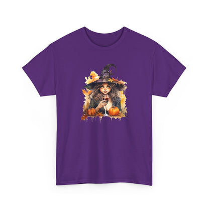 Halloween Witch with Wine Tee