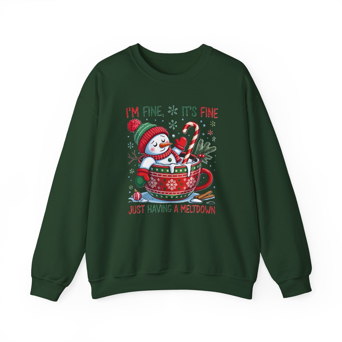 Christmas Snowman Meltdown Sweatshirt