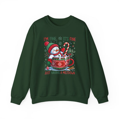 Christmas Snowman Meltdown Sweatshirt