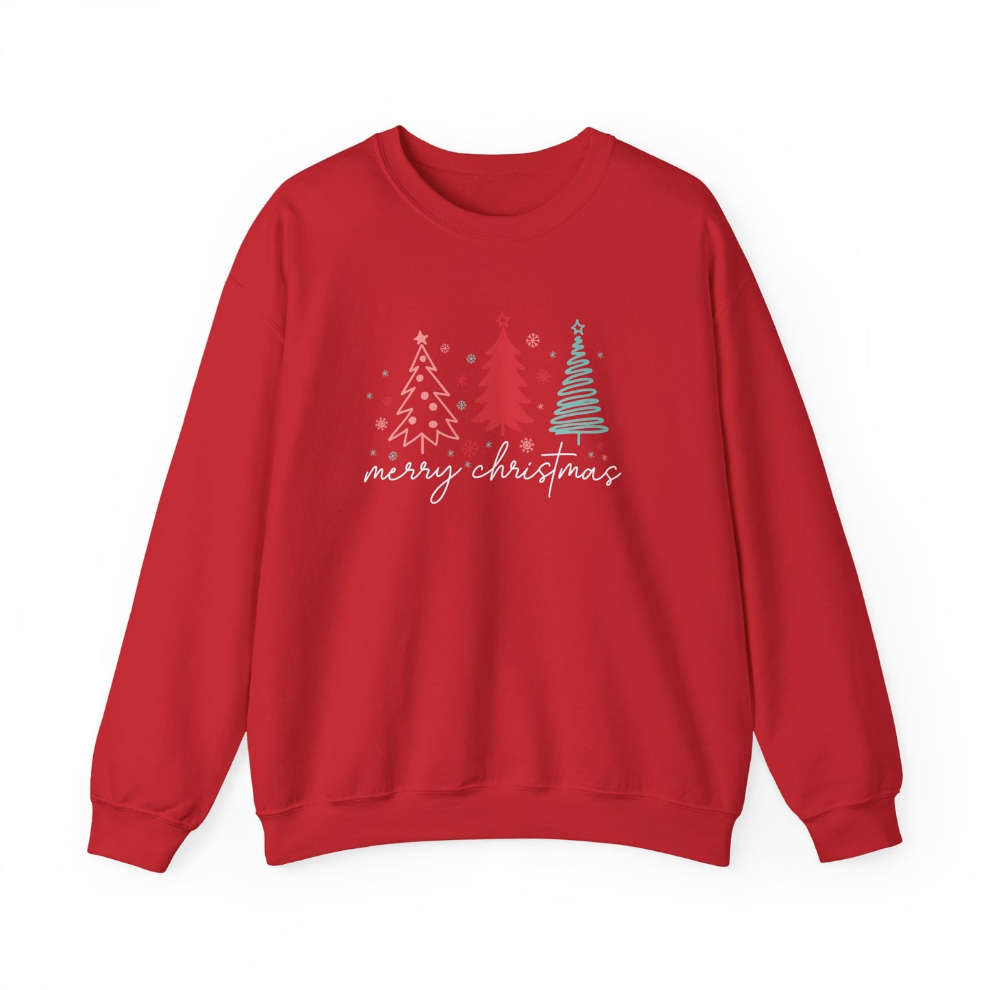 Christmas: Color Sketched Trees Sweatshirt