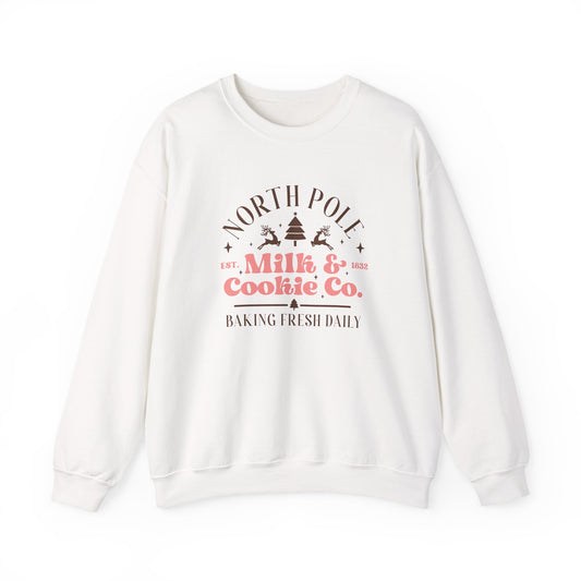 North Pole Milk & Cookies Co Tree Sweatshirt