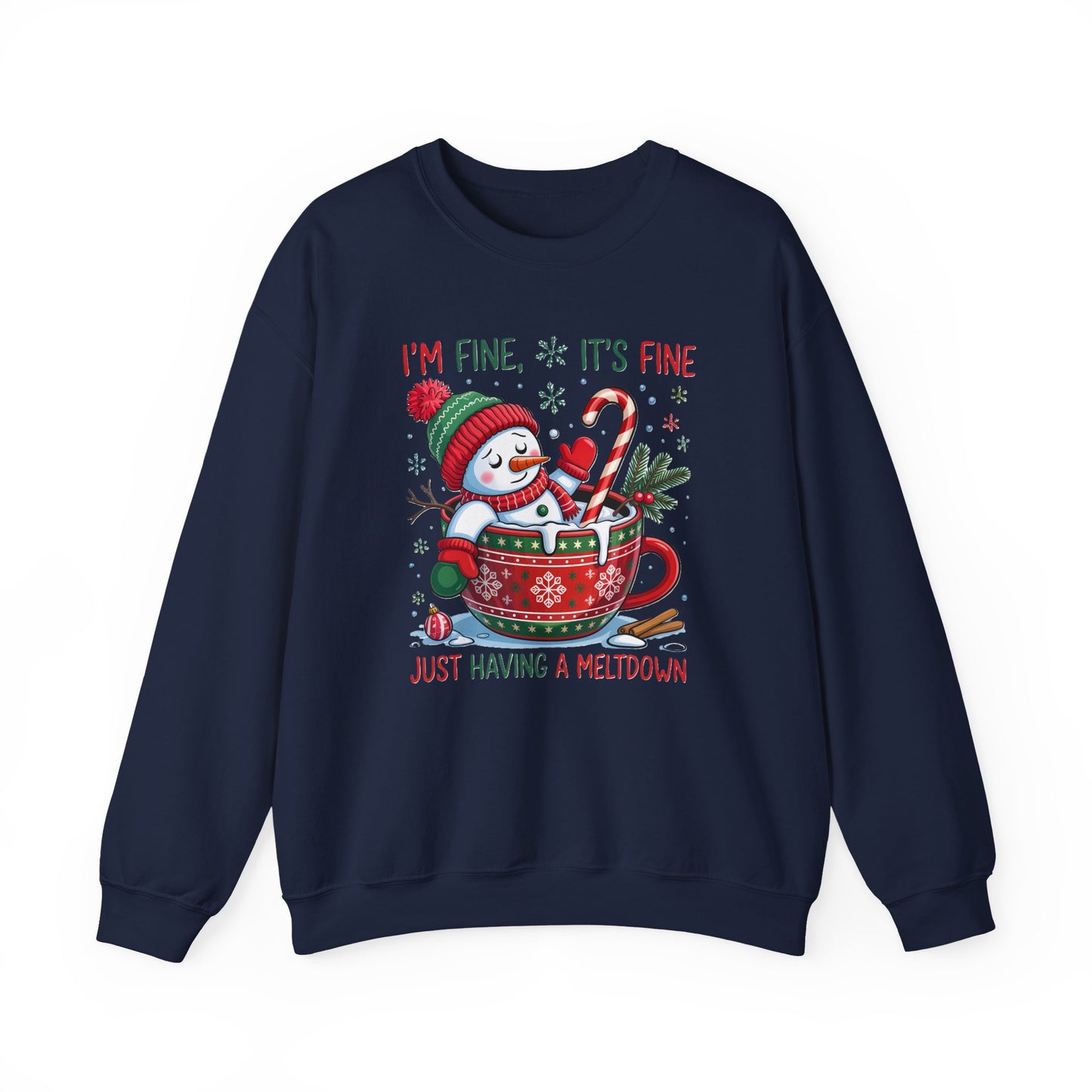 Christmas Snowman Meltdown Sweatshirt