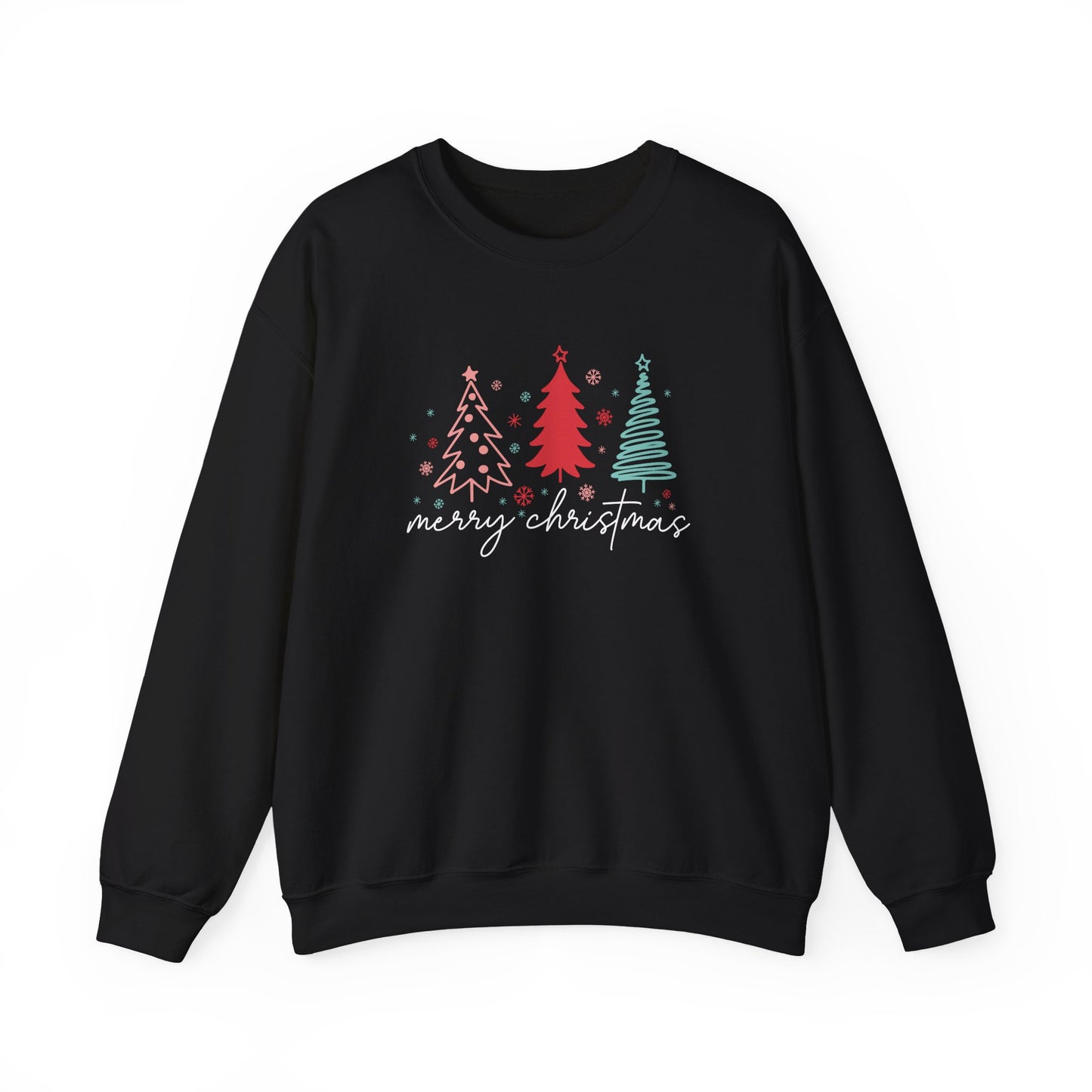 Christmas: Color Sketched Trees Sweatshirt