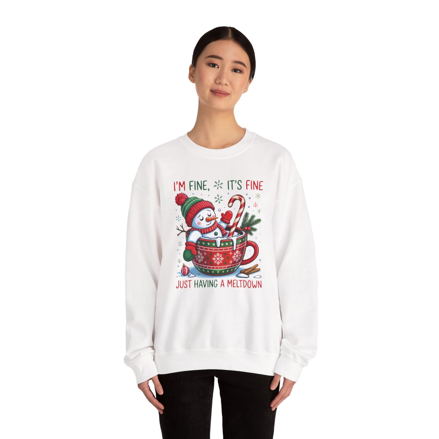 Christmas Snowman Meltdown Sweatshirt