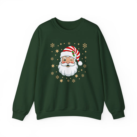 Santa Winking Crewneck Sweatshirt