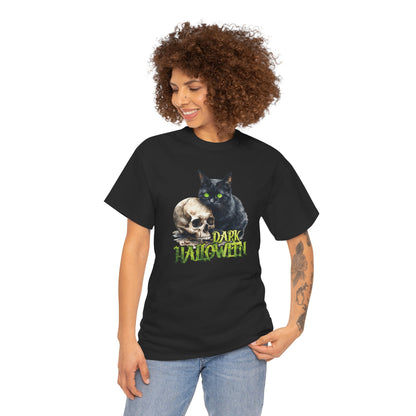 Halloween Cat & Skull T-Shirt