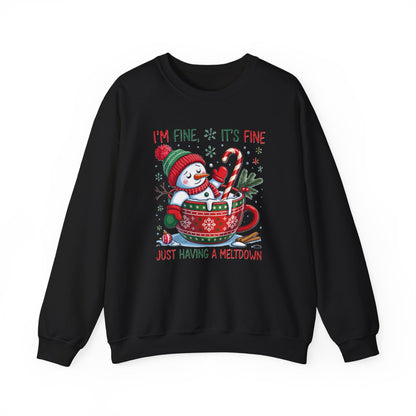 Christmas Snowman Meltdown Sweatshirt