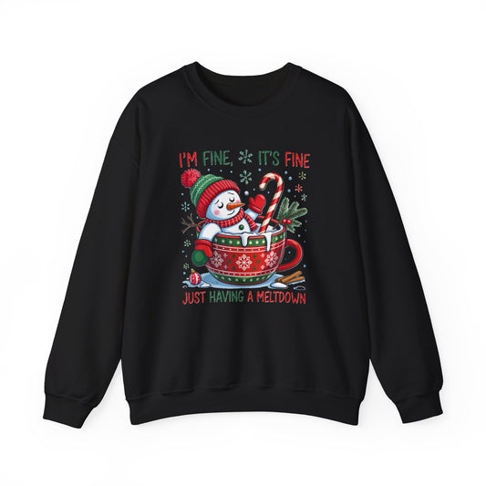 Christmas Snowman Meltdown Sweatshirt