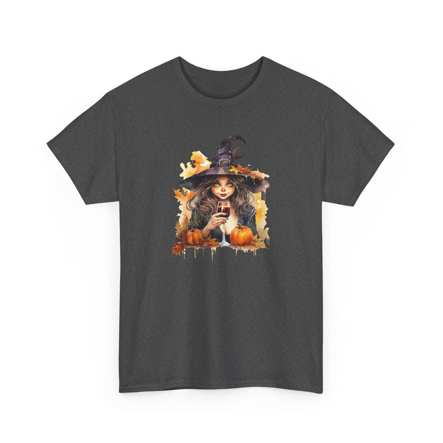 Halloween Witch with Wine Tee