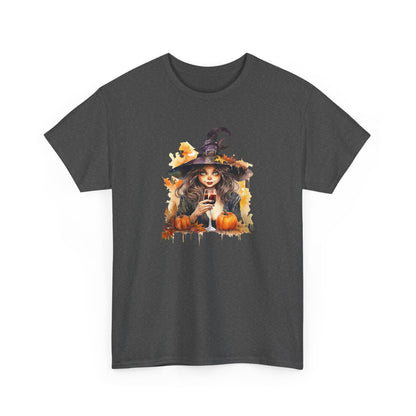 Halloween Witch with Wine Tee