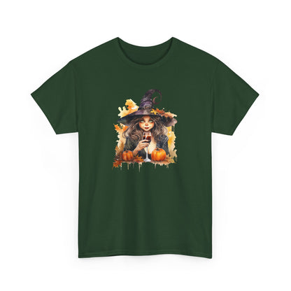 Halloween Witch with Wine Tee