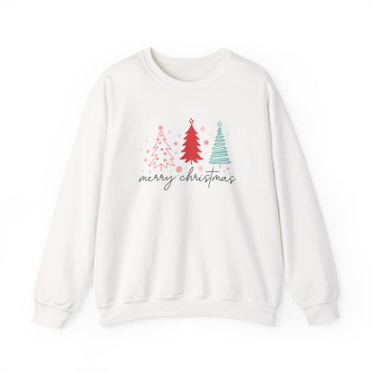 Christmas: Color Sketched Trees Sweatshirt