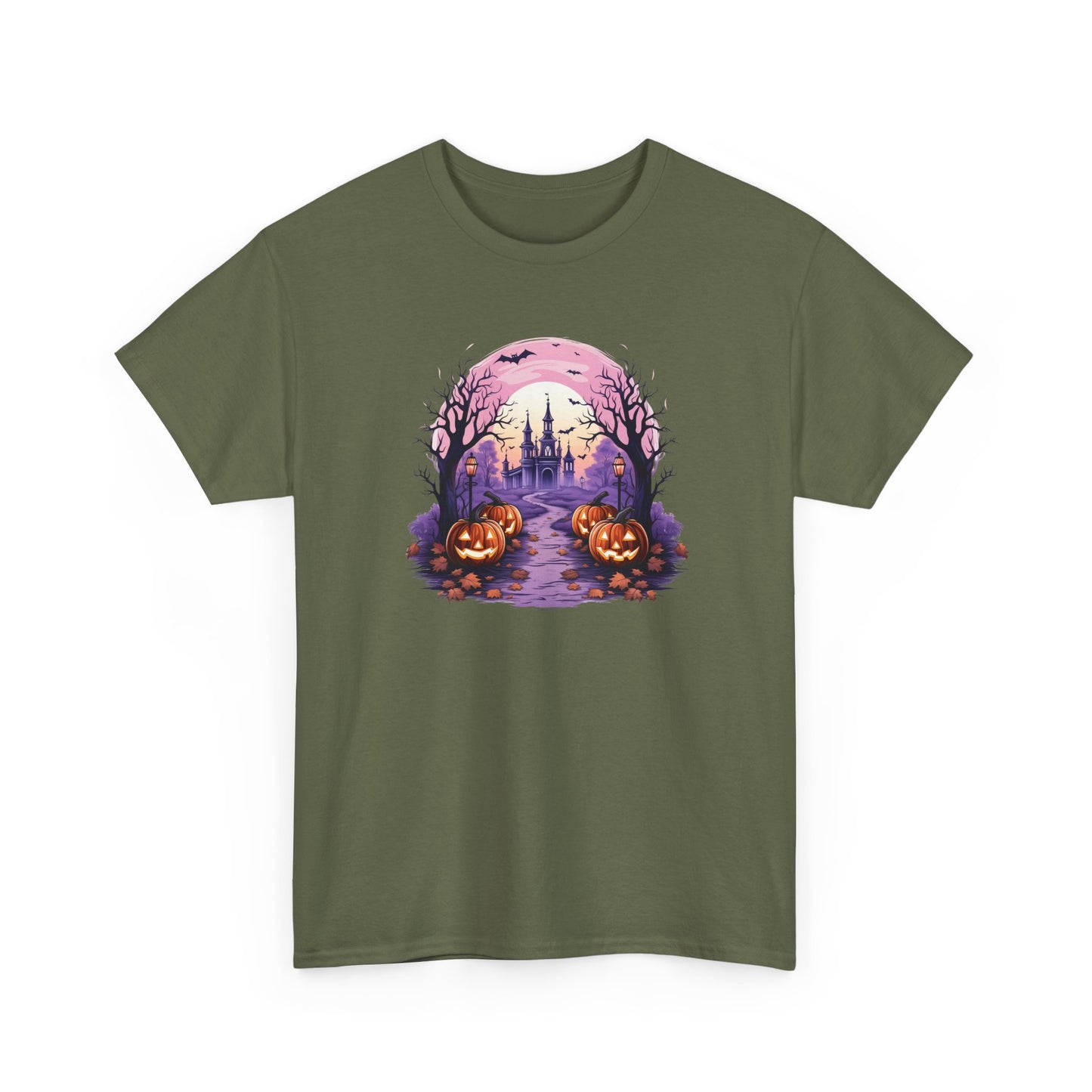 Halloween Pumpkin Castle View Tee