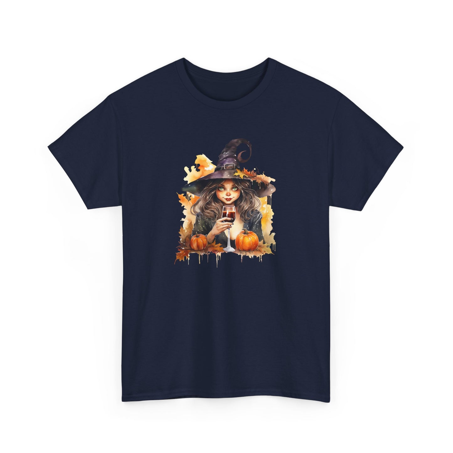 Halloween Witch with Wine Tee