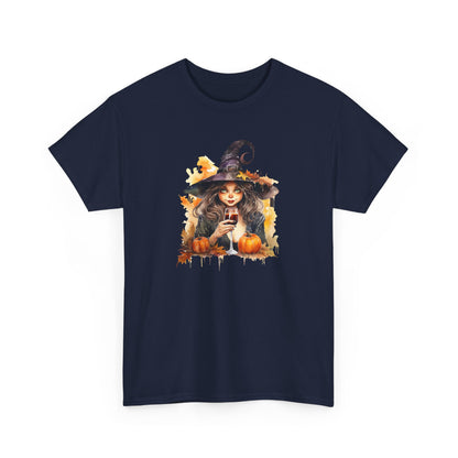 Halloween Witch with Wine Tee