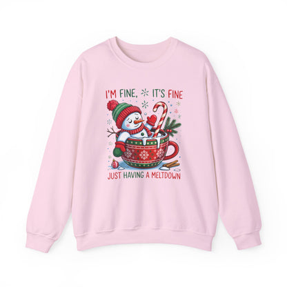 Christmas Snowman Meltdown Sweatshirt
