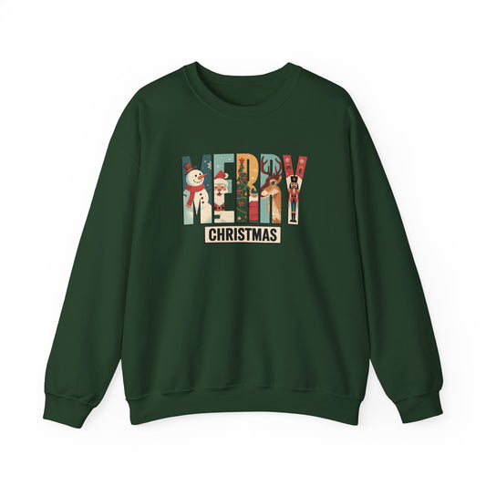 Merry Christmas Graphic Crewneck Sweatshirt