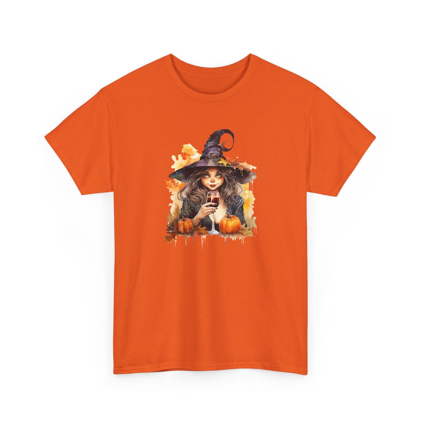 Halloween Witch with Wine Tee