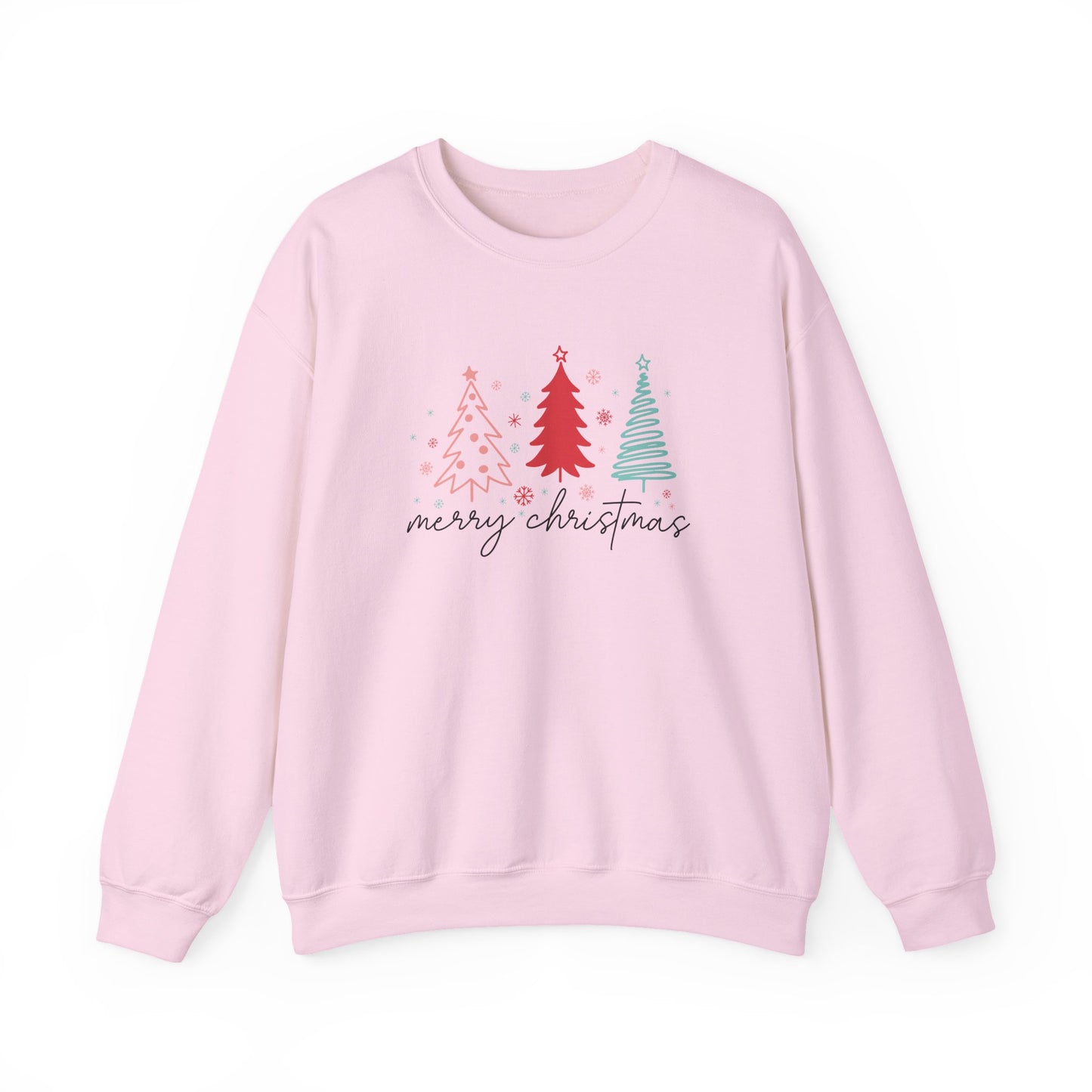 Christmas: Color Sketched Trees Sweatshirt