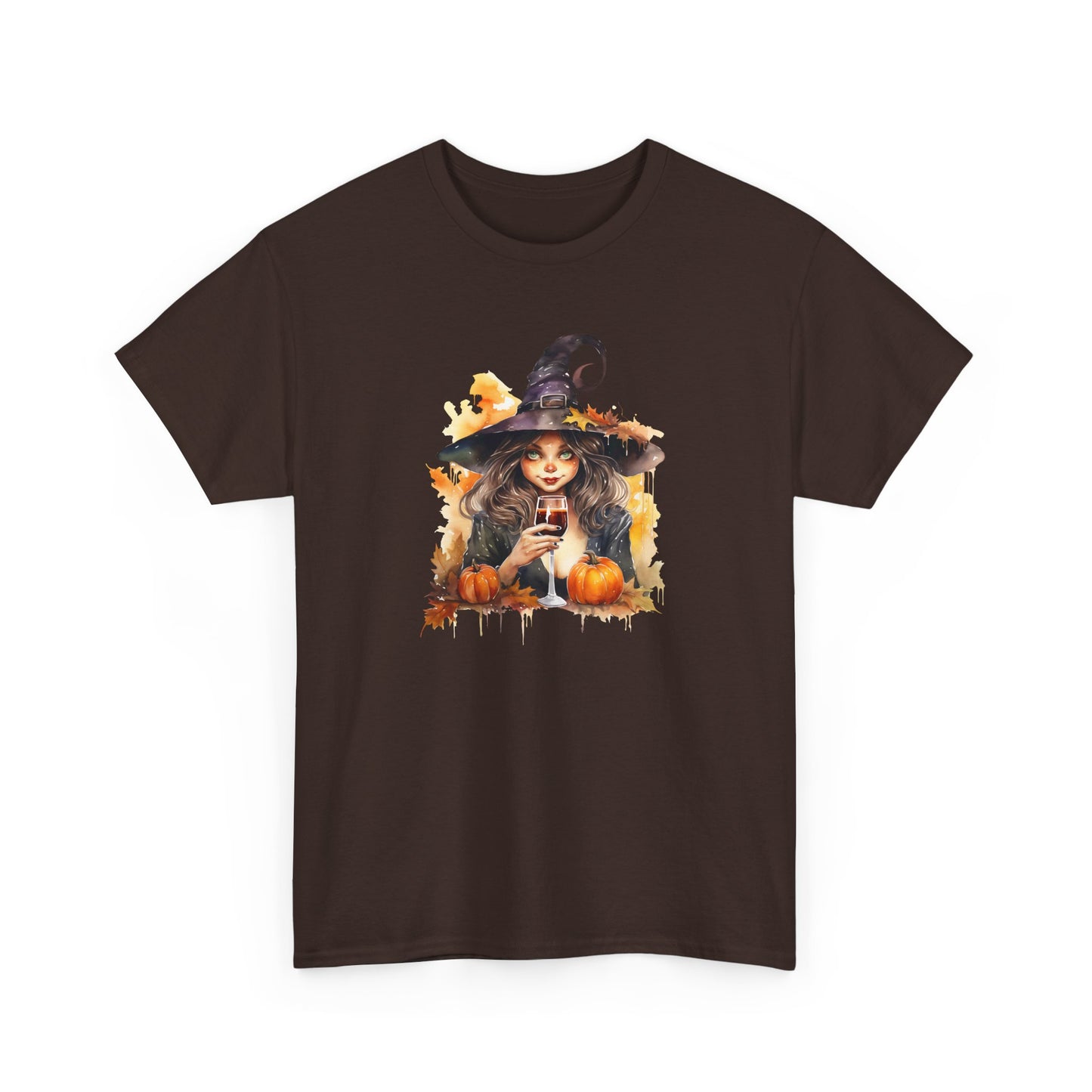 Halloween Witch with Wine Tee