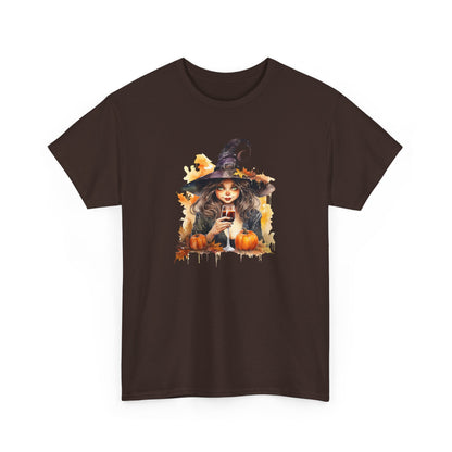 Halloween Witch with Wine Tee